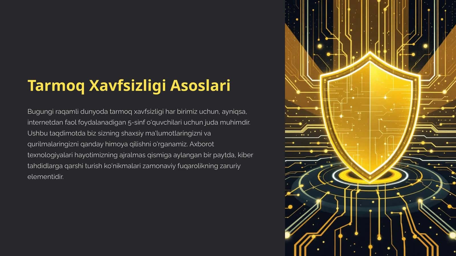 Tarmoq Xavfsizligi Asoslari