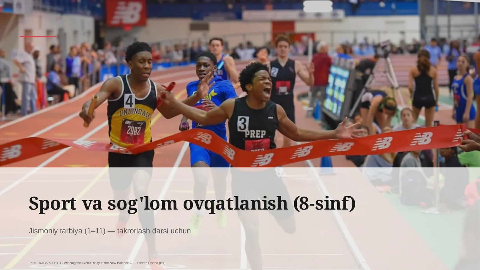 Sport va sog'lom ovqatlanish (8-sinf)