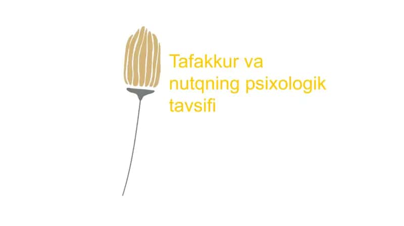 Tafakkur va uning psixologik tavsifi