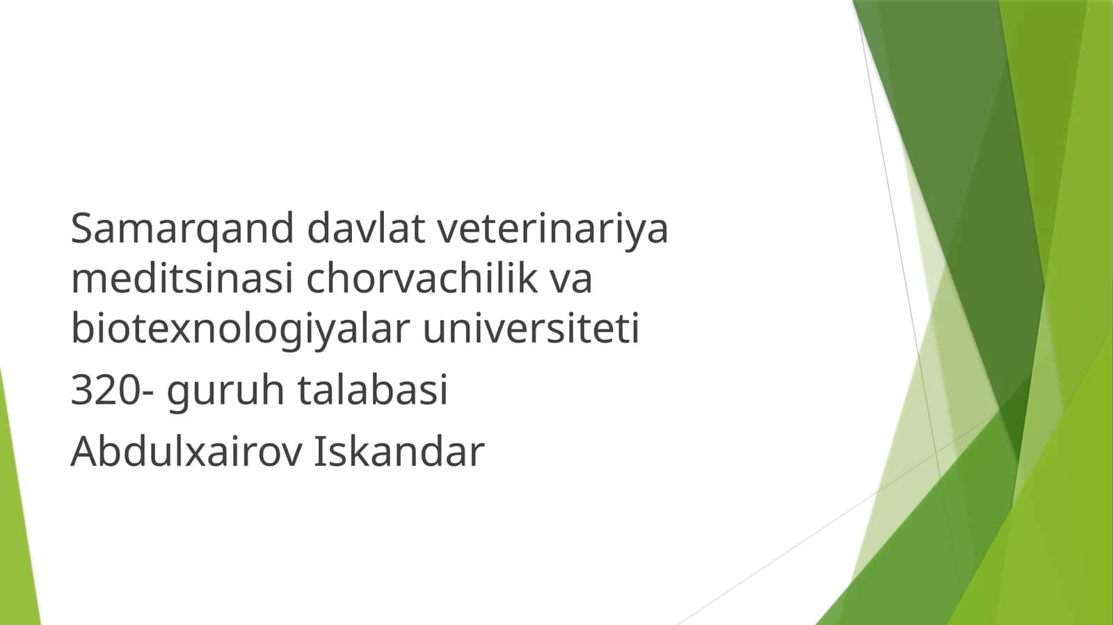 Samarqand davlat veterinariya meditsinasi chorvachilik vabiotexnologiyalaruniversiteti