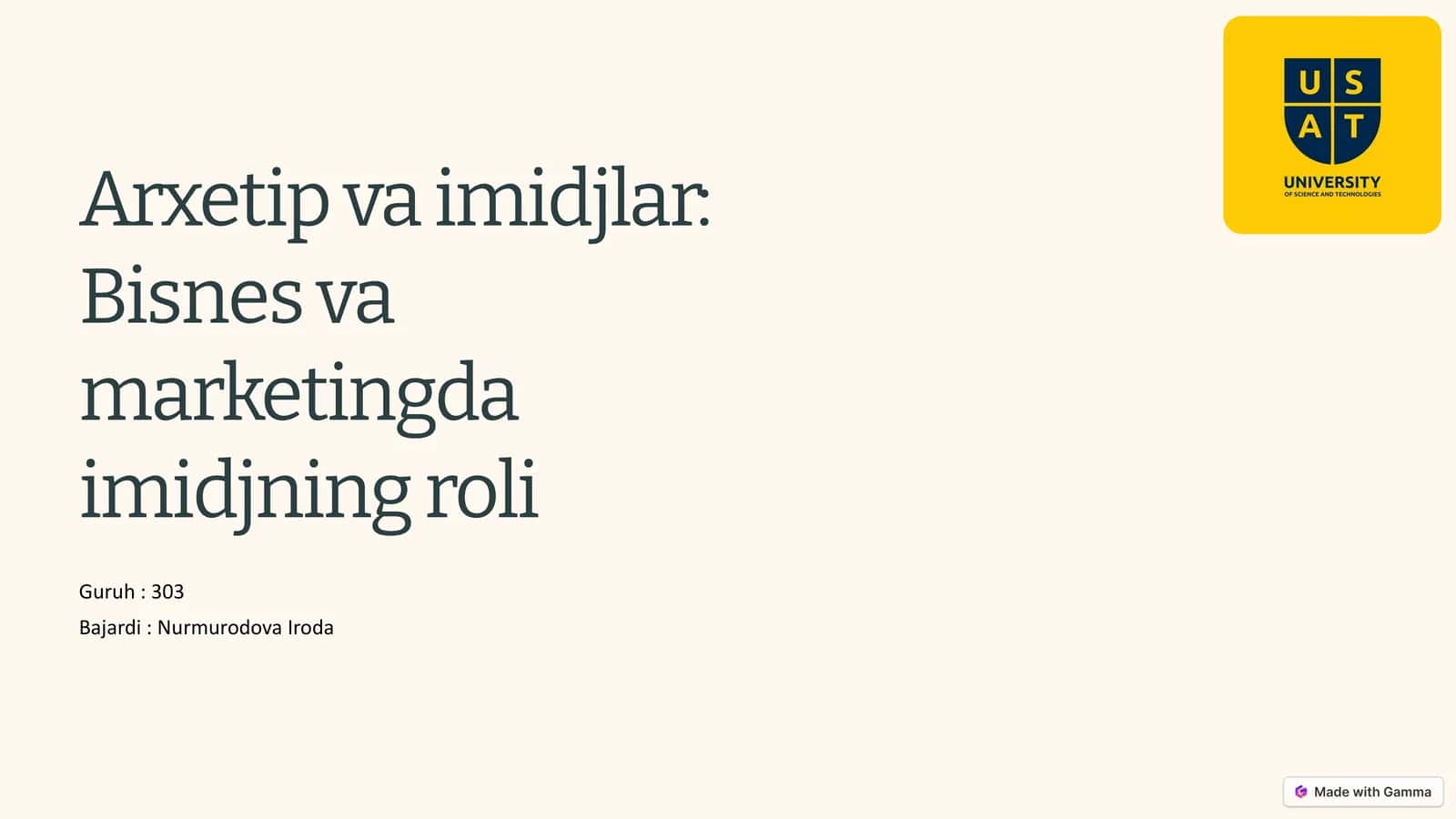 Arxetip va imidjlar: Bisnes va marketingda imidjning roli