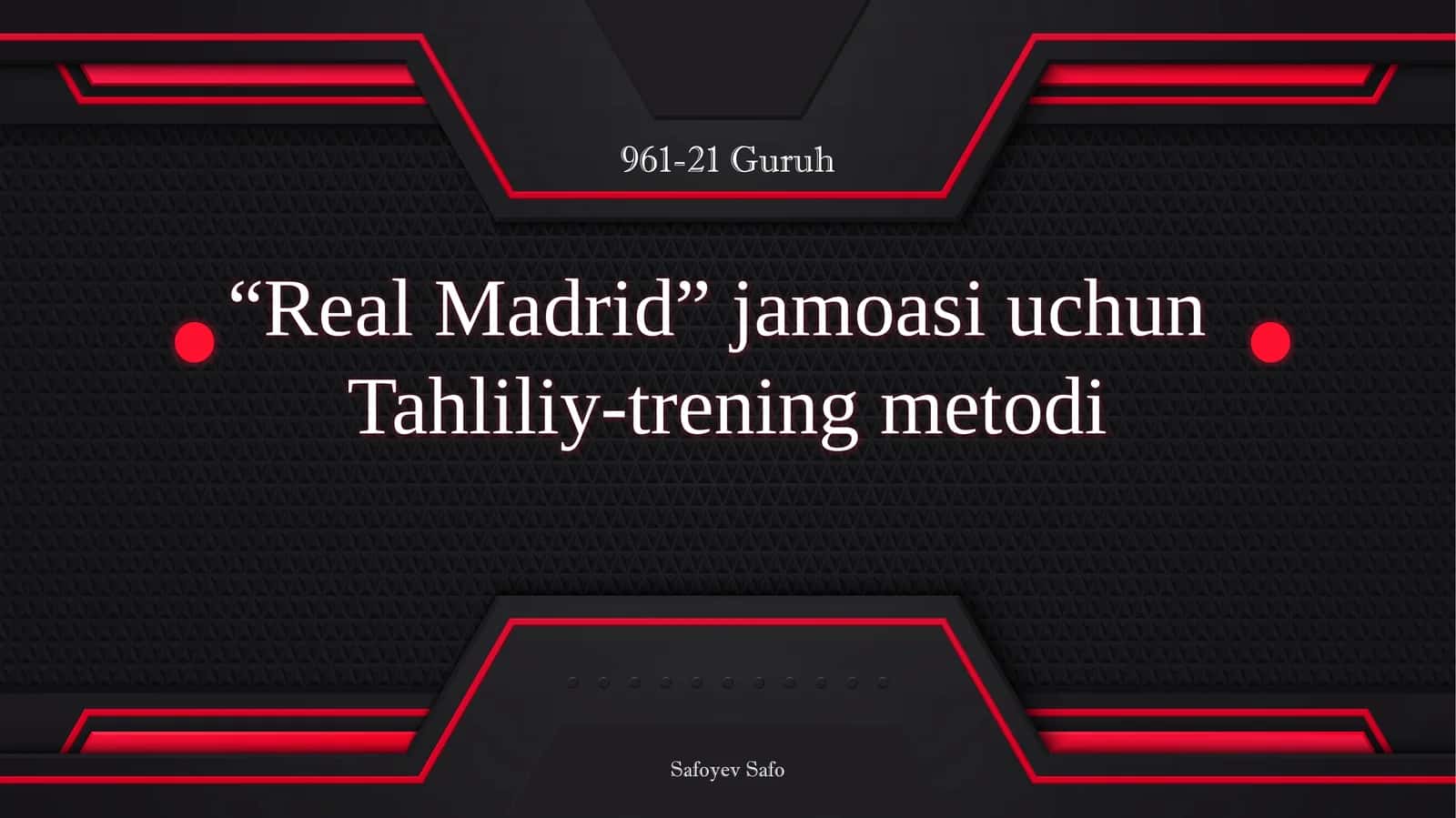 O‘yin epizodini tahlil qilish