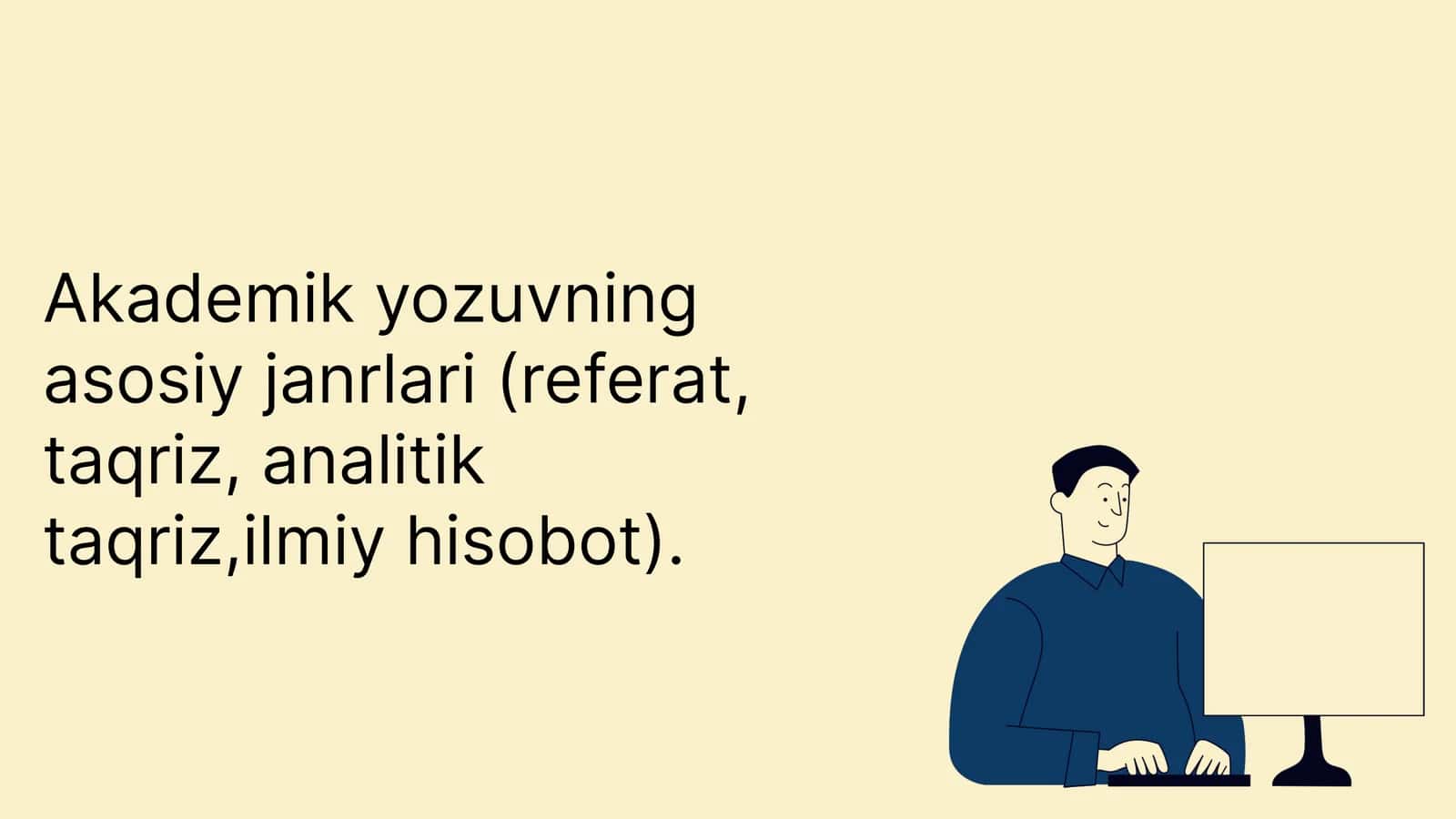 Akademik yozuvning asosiy janrlari (referat, taqriz, analitik taqriz,ilmiy hisobot)