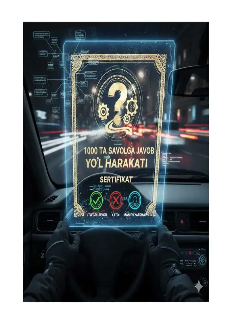 YOL HARAKATI QOIDALARI AVTO TEST 1000 SAVOLGA 1000 TA JAVOB