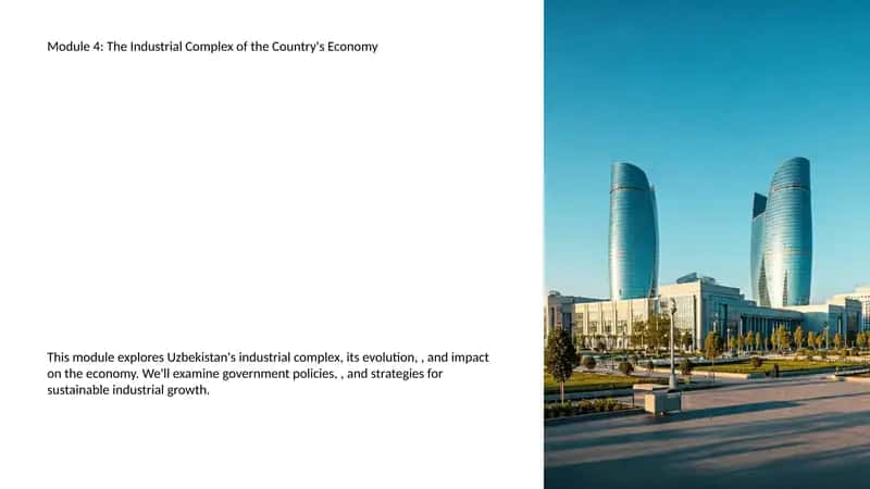 Module 4: The Industrial Complex of the Country's Economy