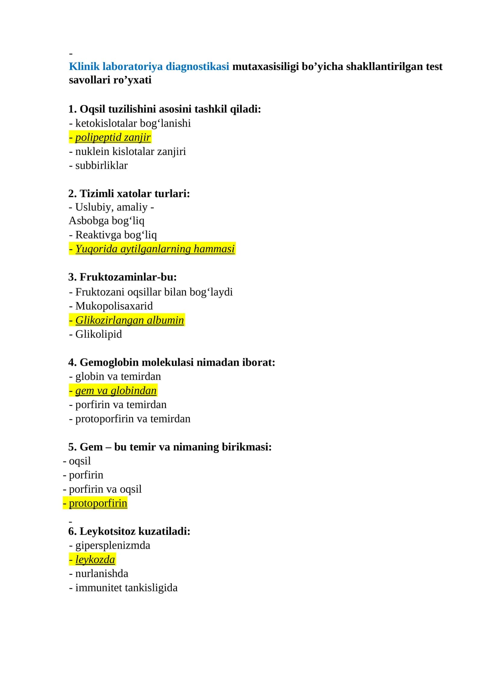 KDL TEST