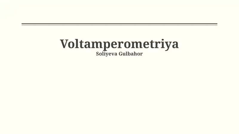 Voltamperometriya