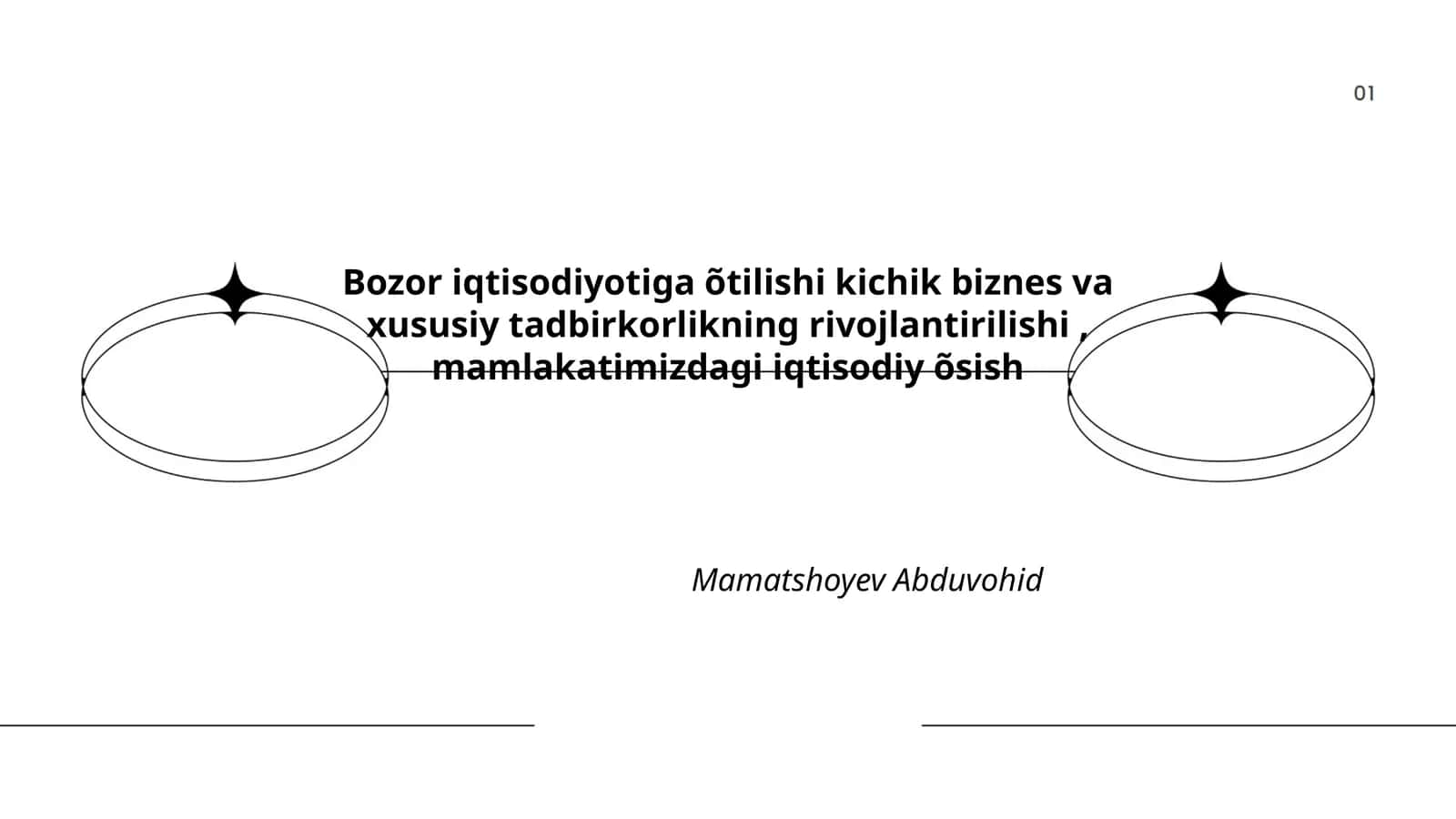 Bozor iqtisodiyotiga õtilishi kichik biznes va xususiy tadbirkorlikning rivojlantirilishi, mamlakatimizdagi iqtisodiy õsish