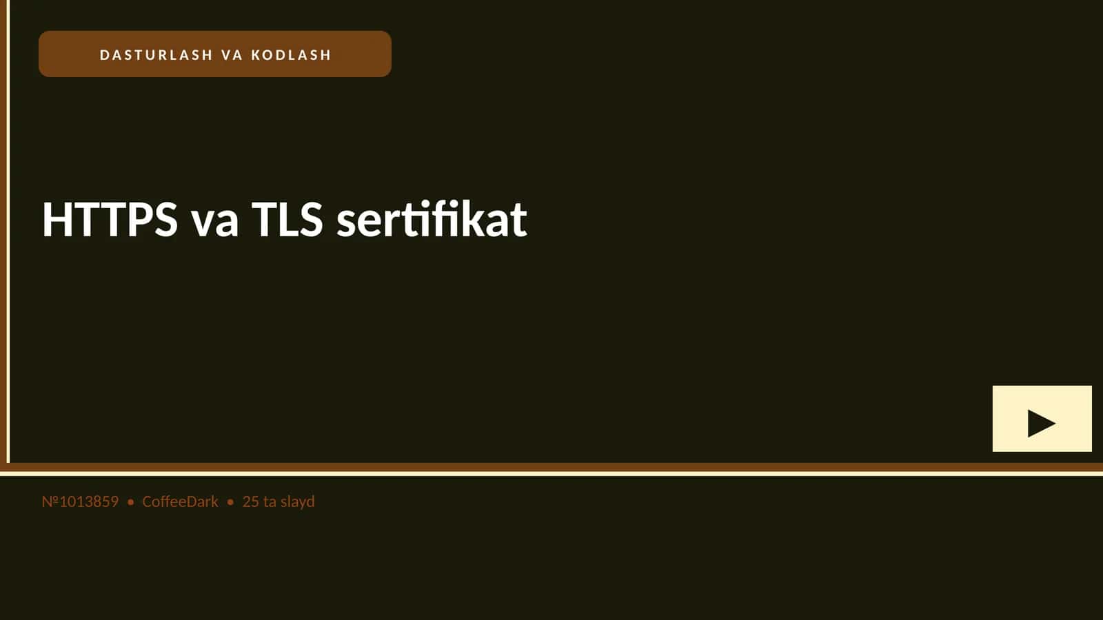 HTTPS va TLS sertifikat