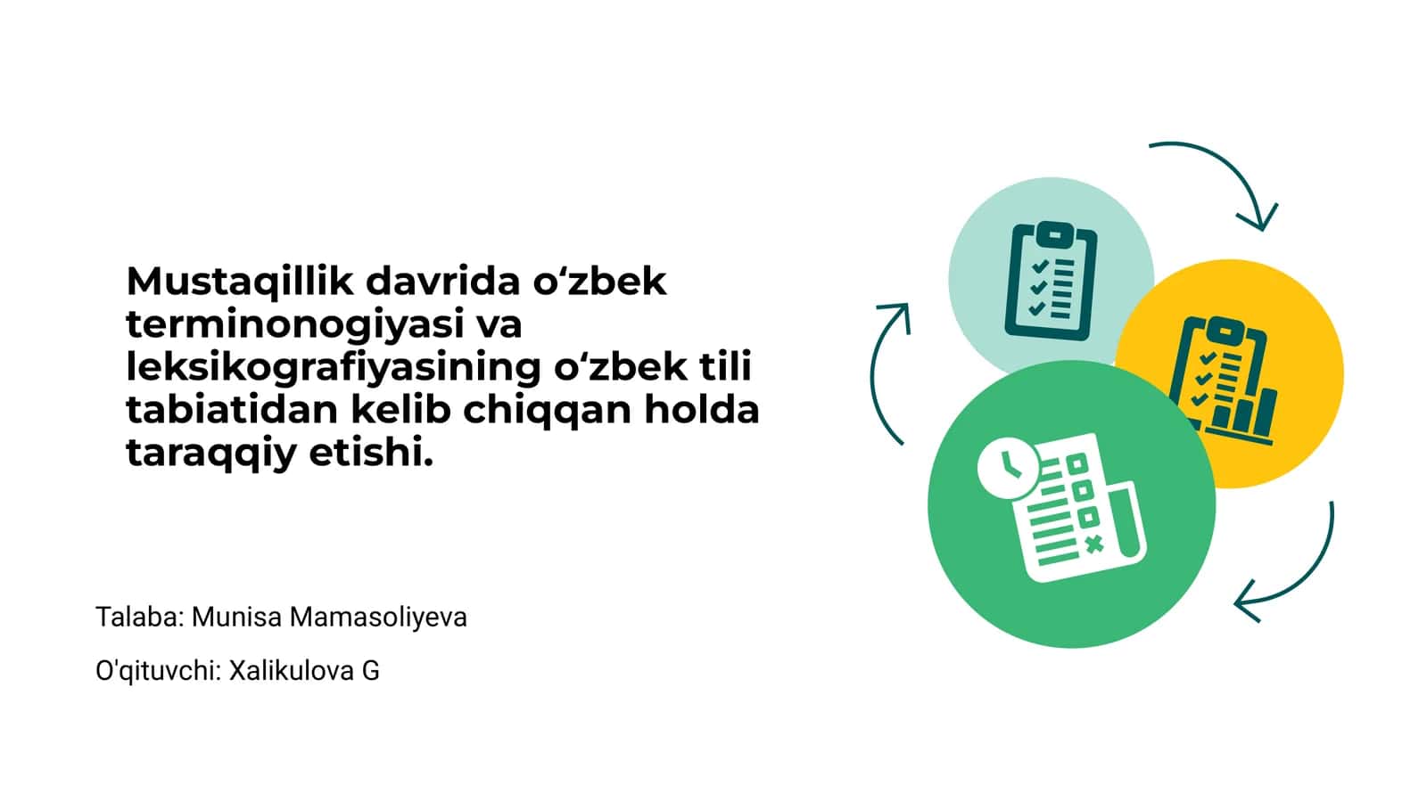 Mustaqillik davridagi o‘zbek terminonogiyasining rivoji