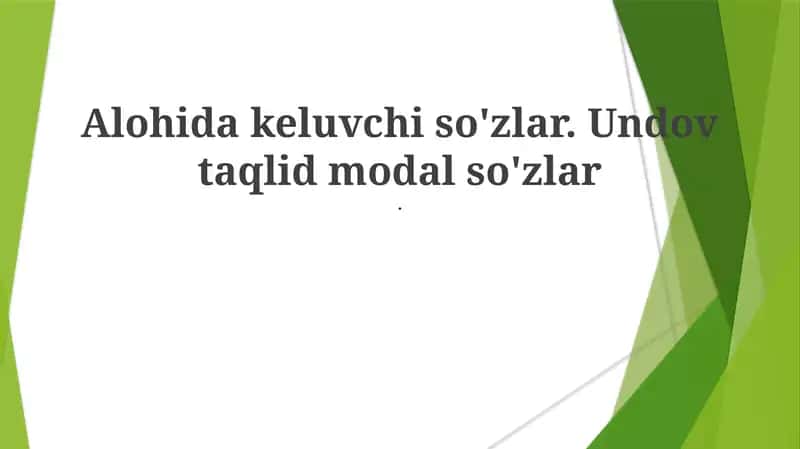 Onomatopeya va Undovlar