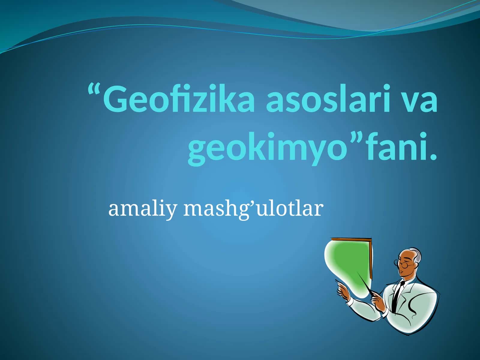 Yerosti suvlarini sathini aniqlash.Yerosti suvlari oqimini yo'nalishi va oqim tezligini aniqlash