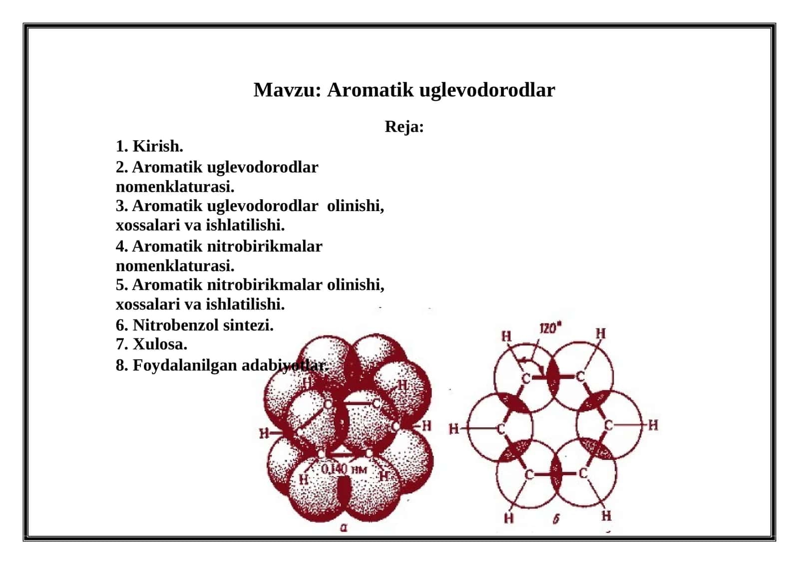 Aromatikuglevodorodlar
