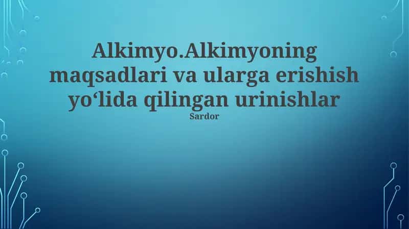 Alkimyo