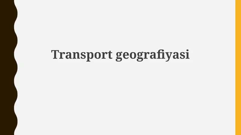Transportgeografiyasi