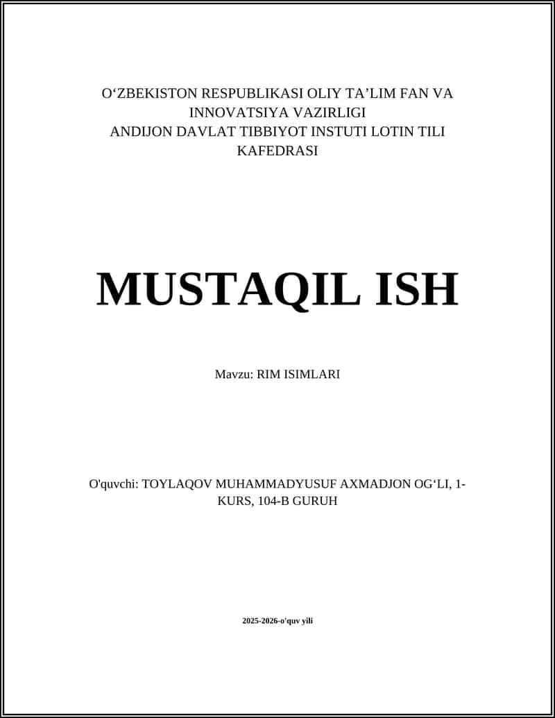 RIM ISIMLARI