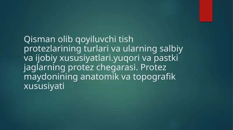 Olinadigan protezlarturlari