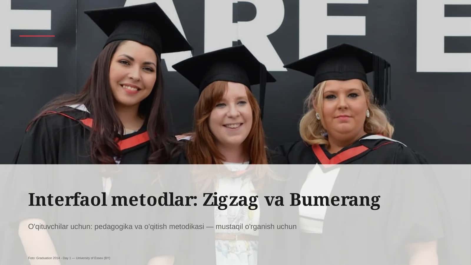 Interfaol metodlar: Zigzag va Bumerang
