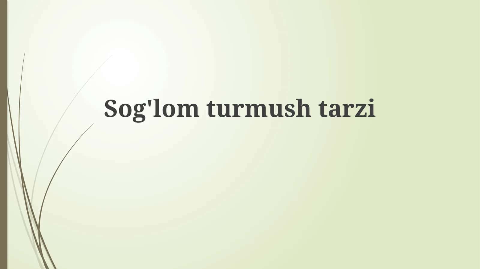 Sog'lomturmushtarzi