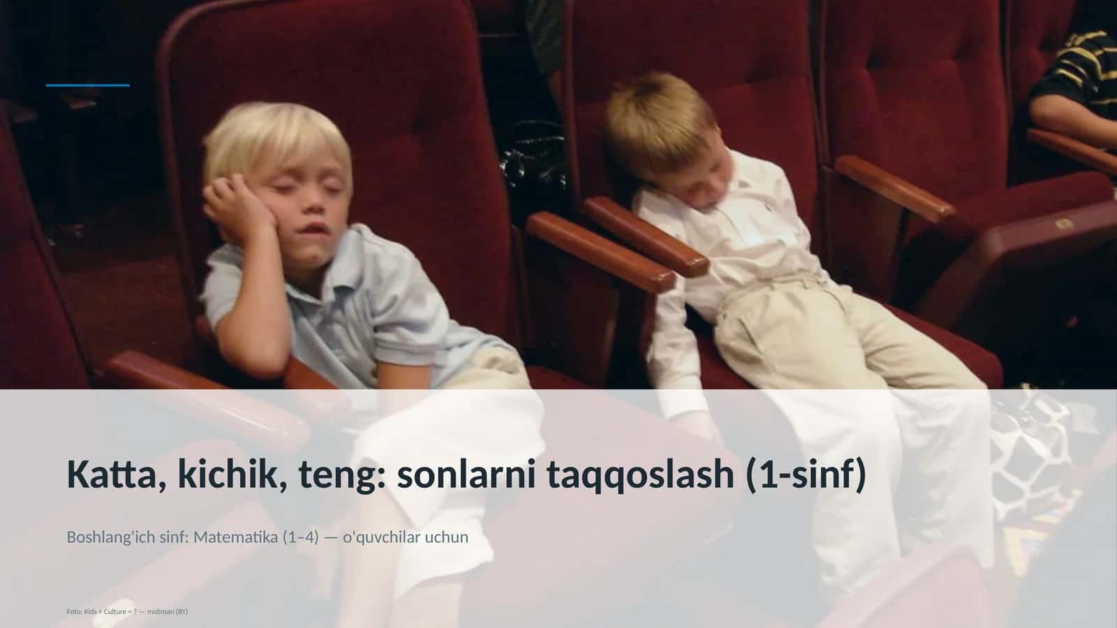 Katta, kichik, teng: sonlarni taqqoslash (1-sinf)