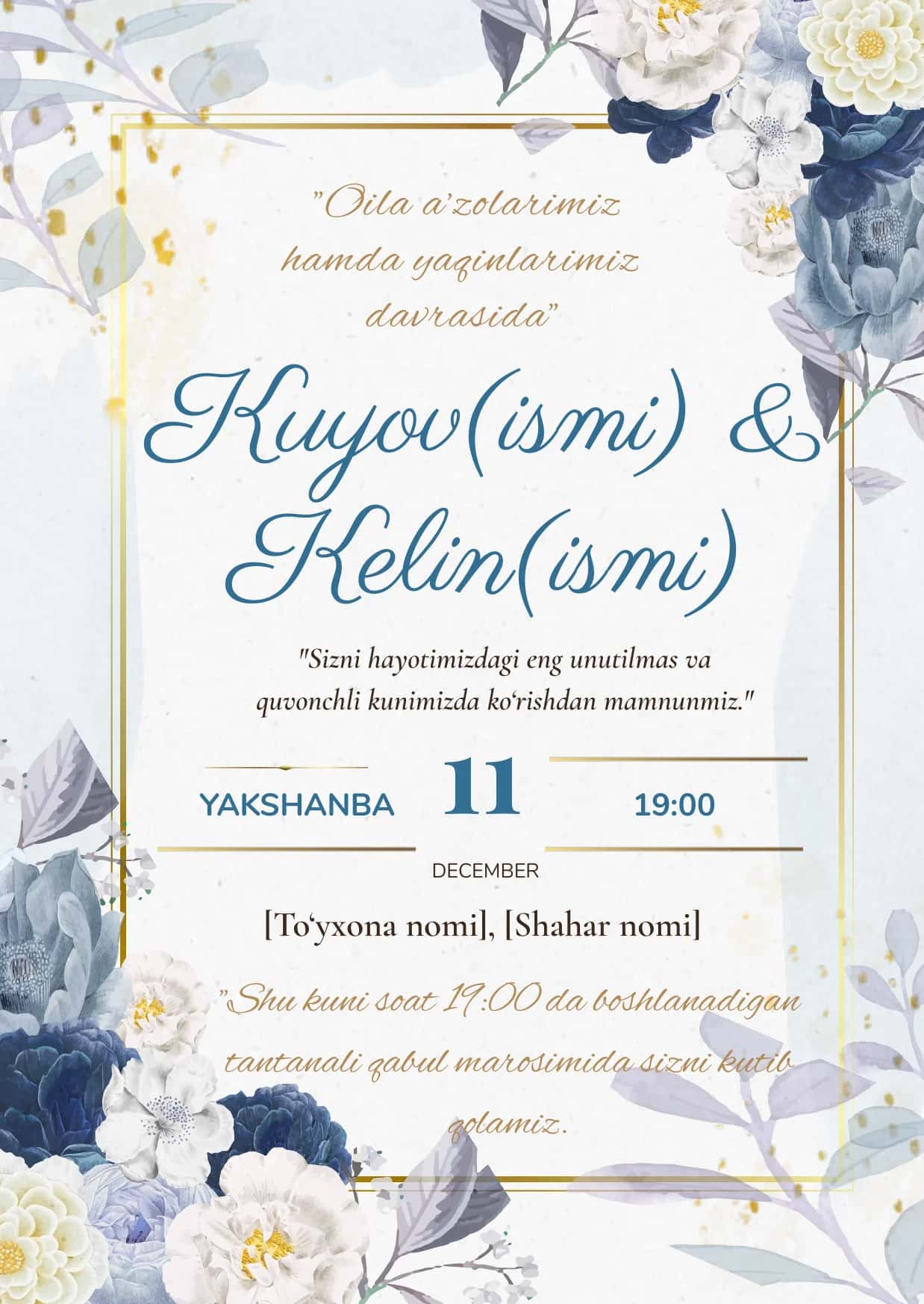 To'y taklifnomasi