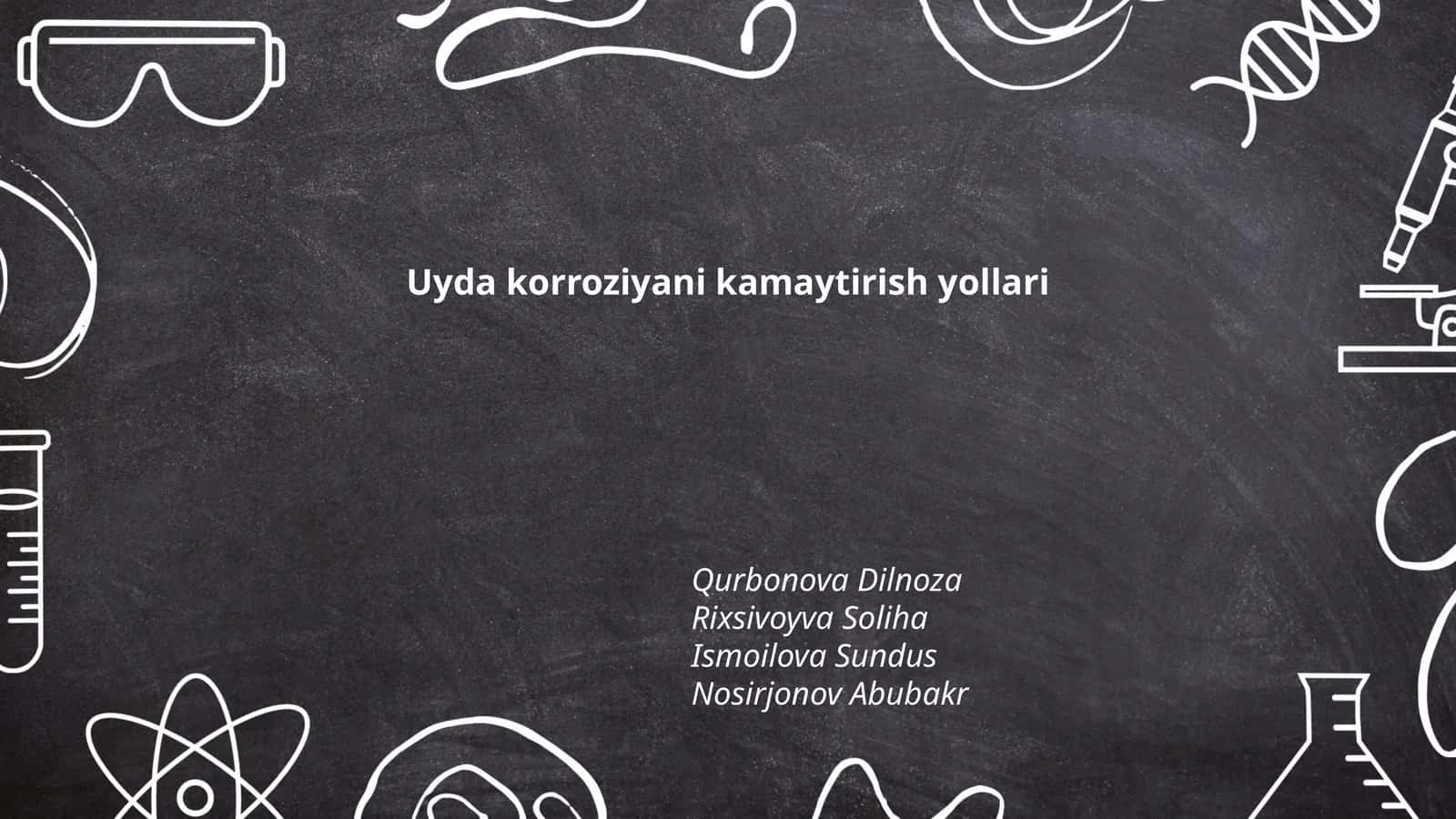 Uyda korroziyani kamaytirish yollari