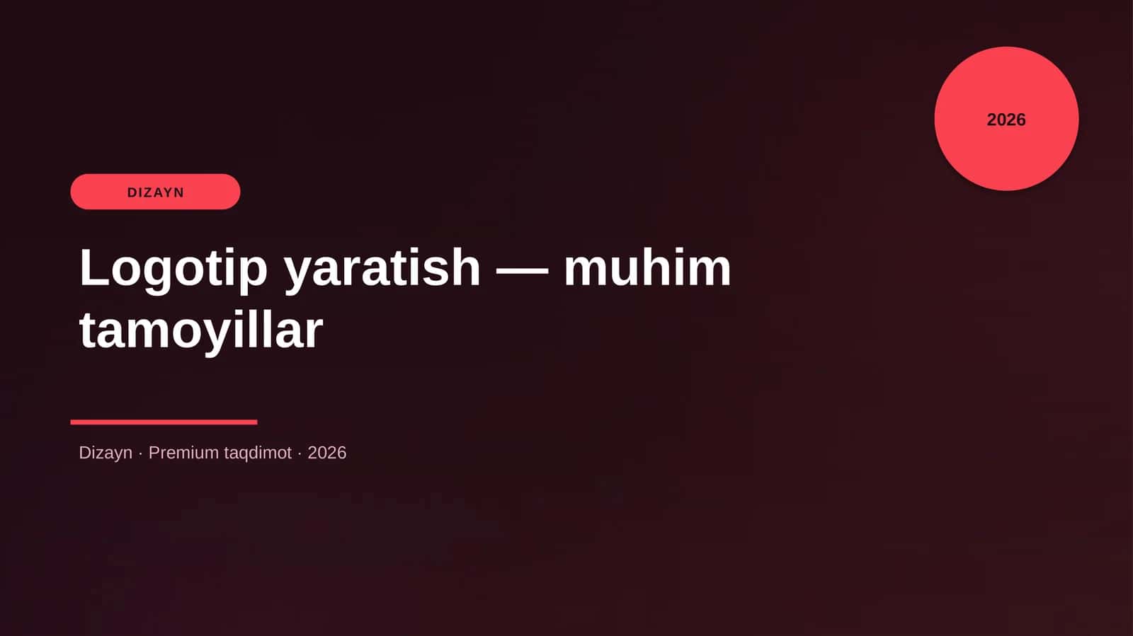 Logotip yaratish — muhim tamoyillar
