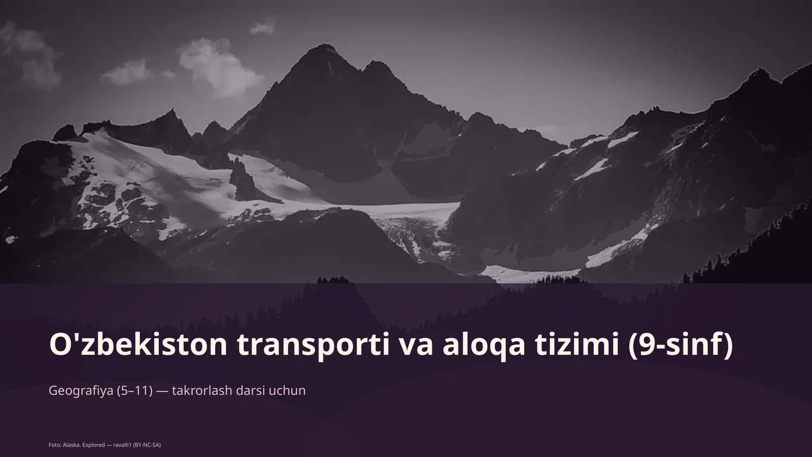 O'zbekiston transporti va aloqa tizimi (9-sinf)
