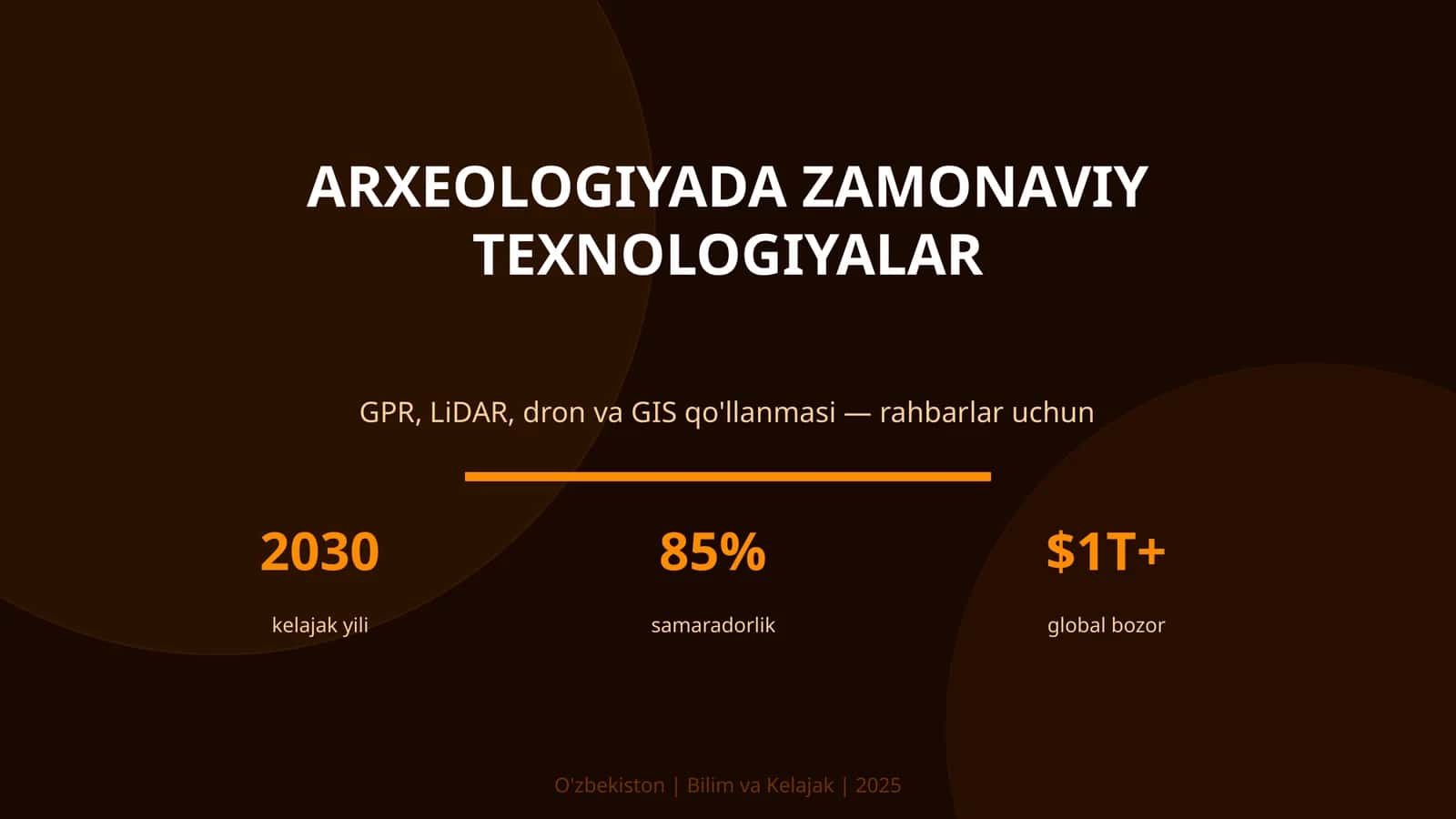 ARXEOLOGIYADA ZAMONAVIY TEXNOLOGIYALAR