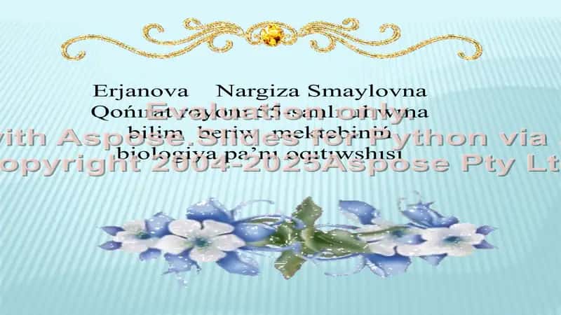 Biologiya darsi "Gen Injeneriyasi va O'simlik Na'sili"