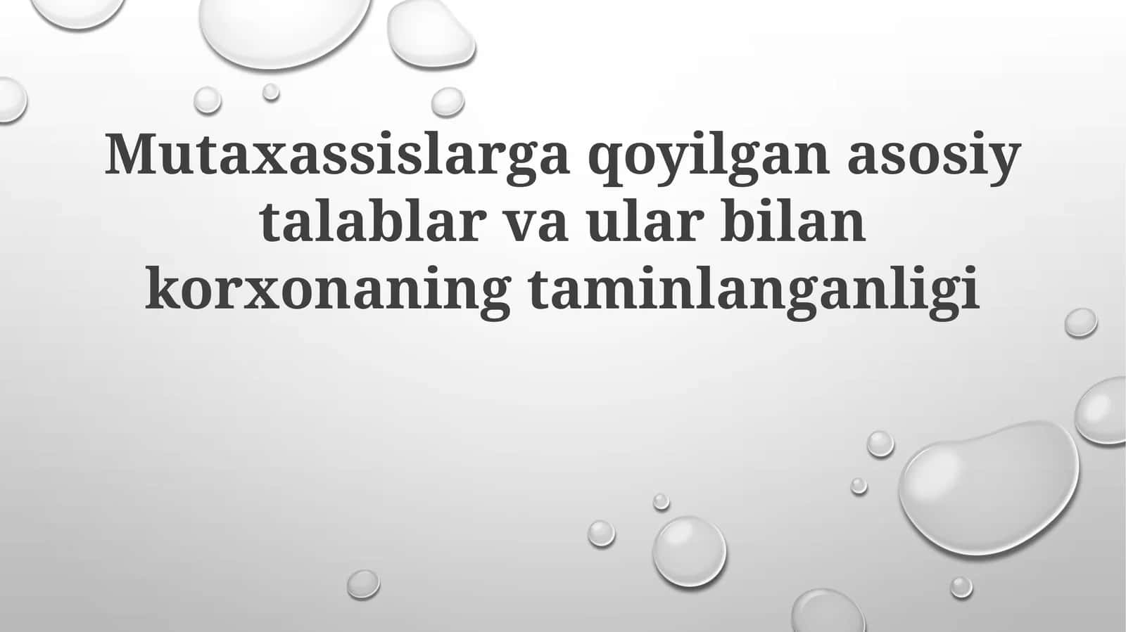 Trening va Rivojlantirish Dasturlari