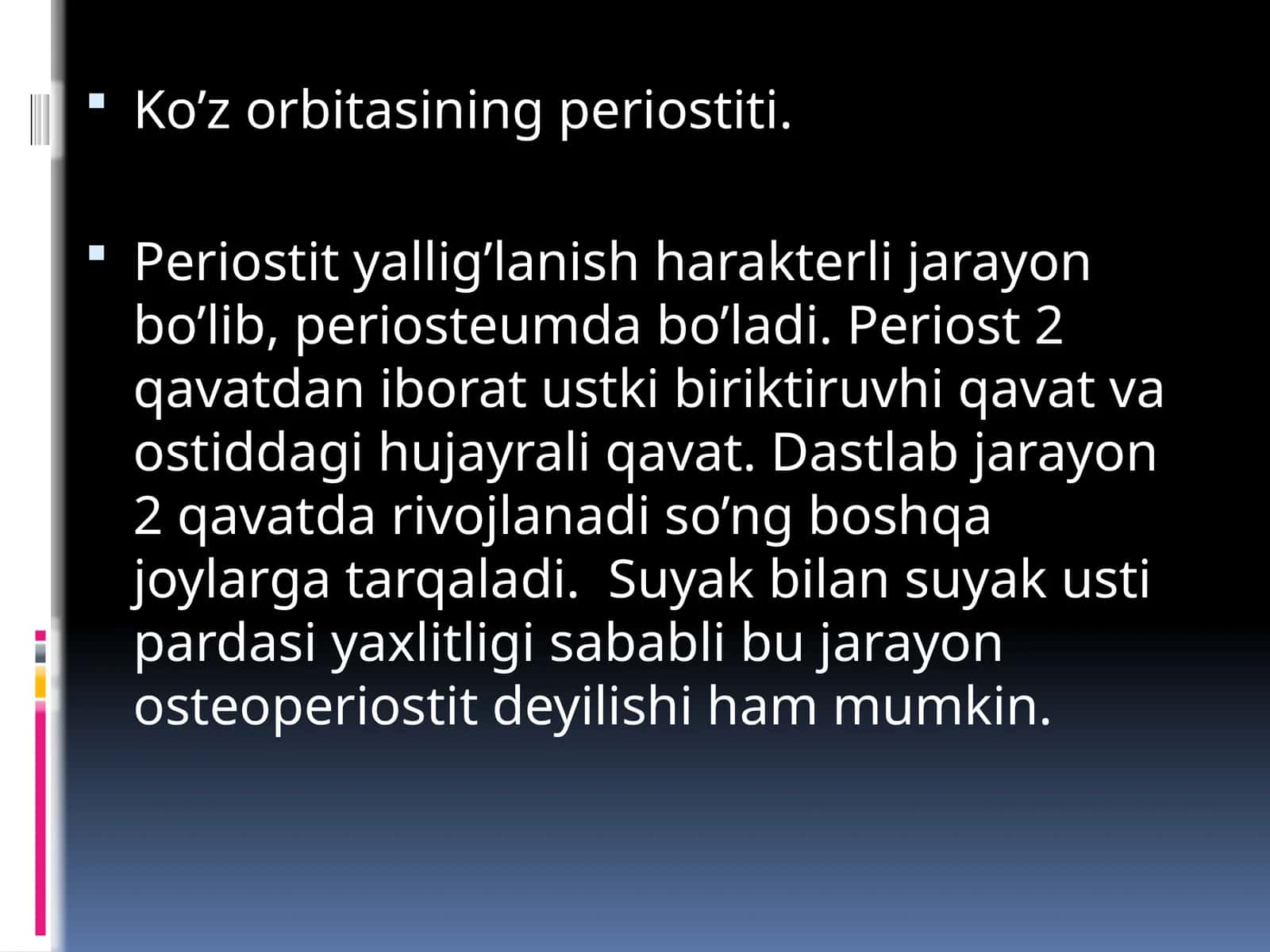 Ko’zorbitasining periostiti