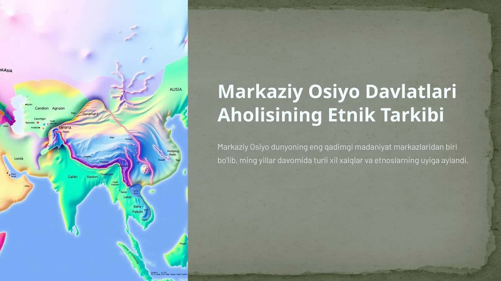Markaziy Osiyo Davlatlari Aholisining Etnik Tarkibi