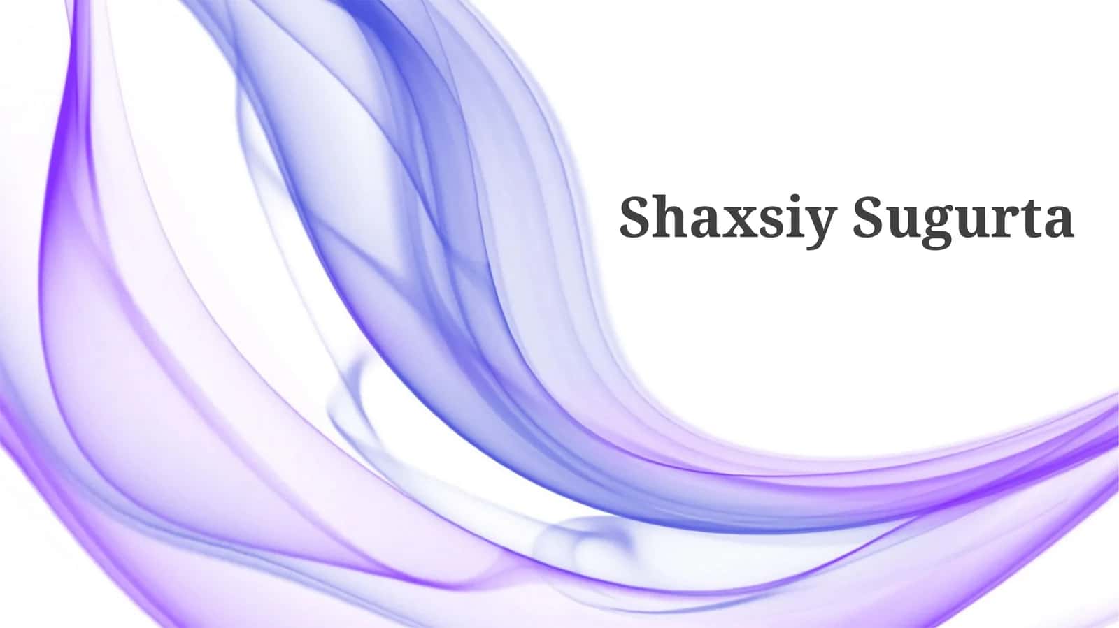 Shaxsiy Sugurta