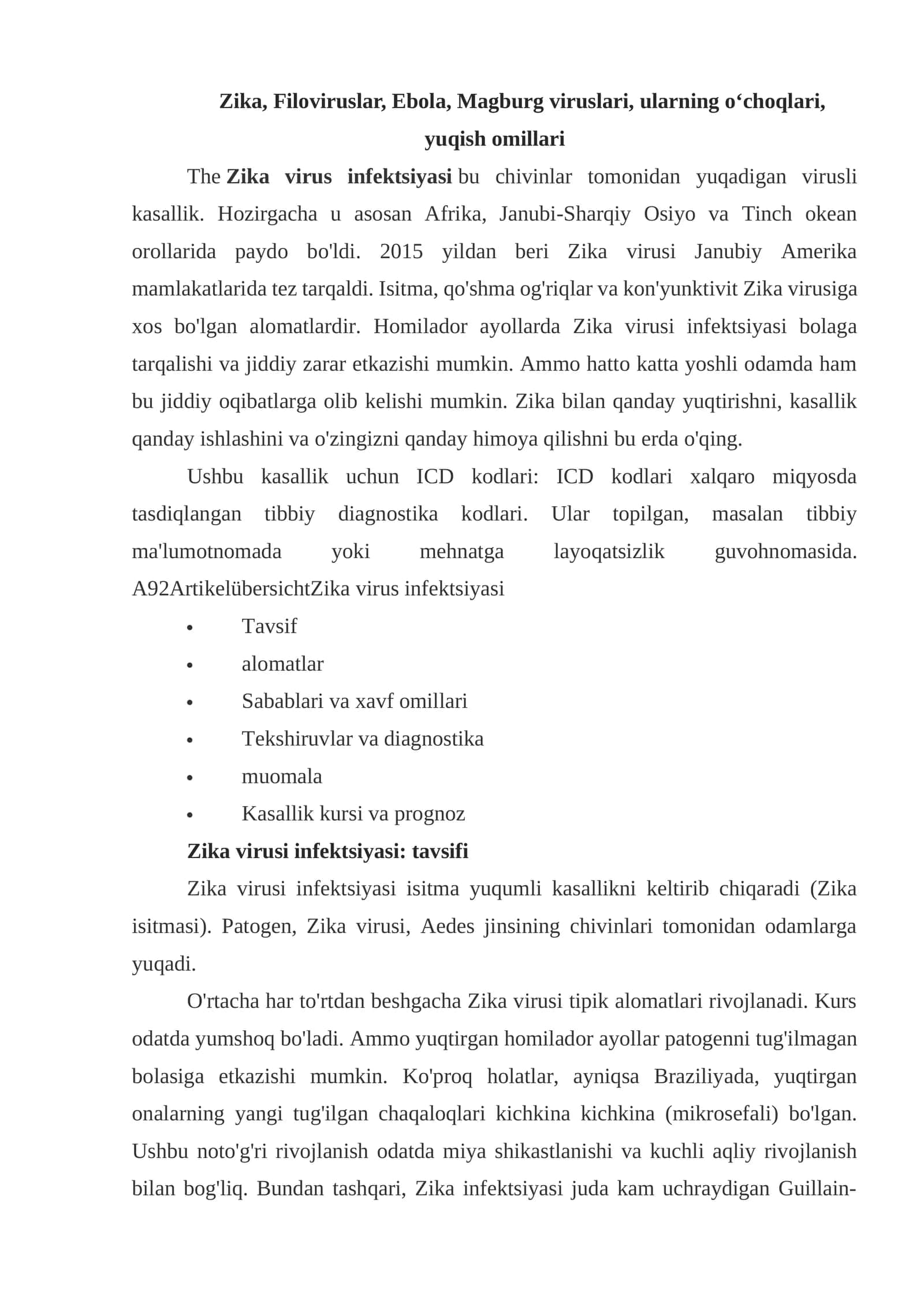 Zika virus infektsiyasi