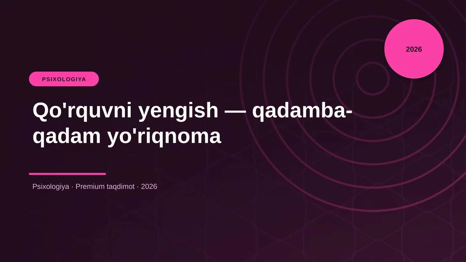 Qo'rquvni yengish — qadamba-qadam yo'riqnoma