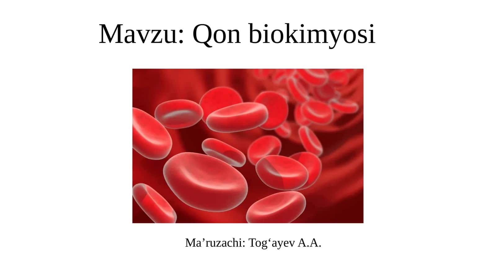 Qonbiokimyosi