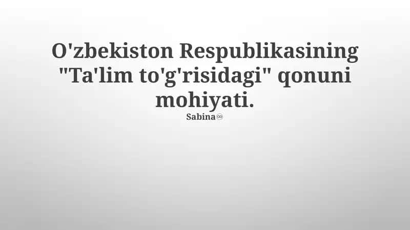 O'qituvchilarni tayyorlash va malakasi