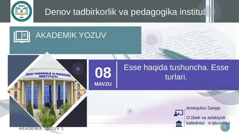 Esse haqida