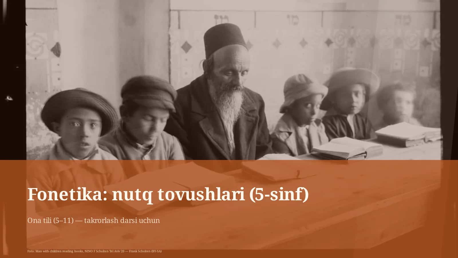 Fonetika: nutq tovushlari (5-sinf)