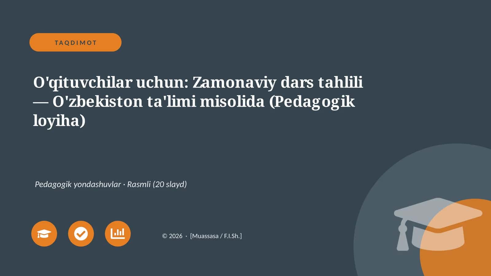 Zamonaviy dars tahlili