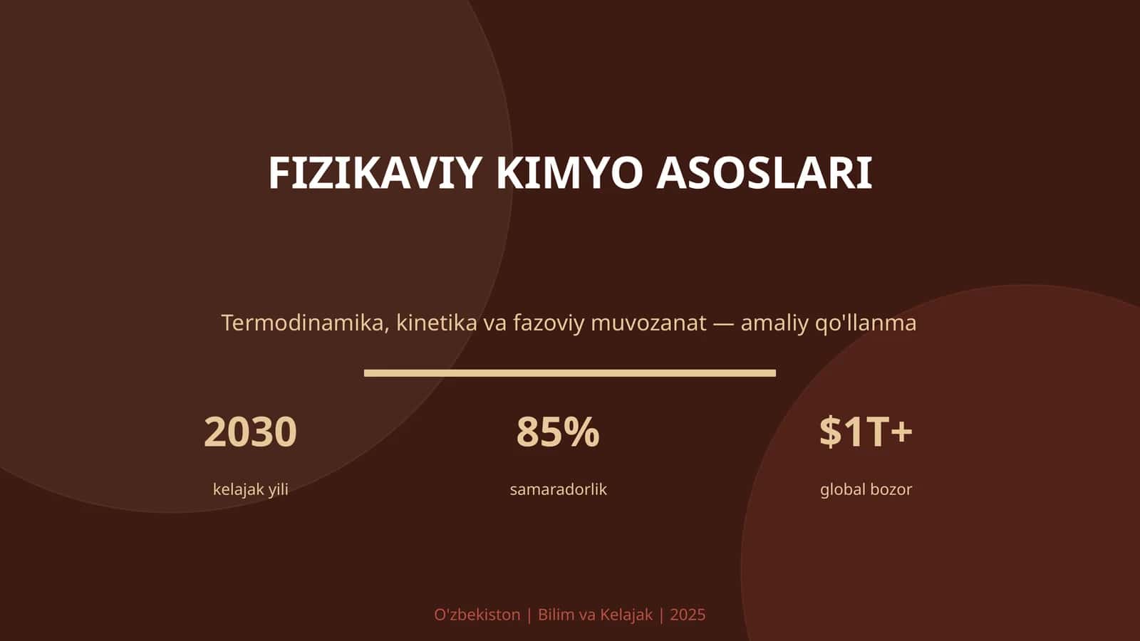 FIZIKAVIY KIMYO ASOSLARI