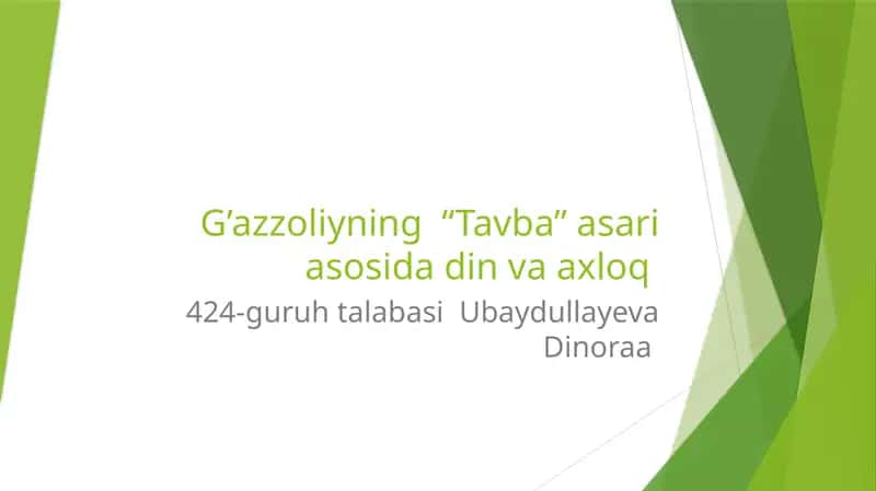 Tavba asarining umumiy mazmuni