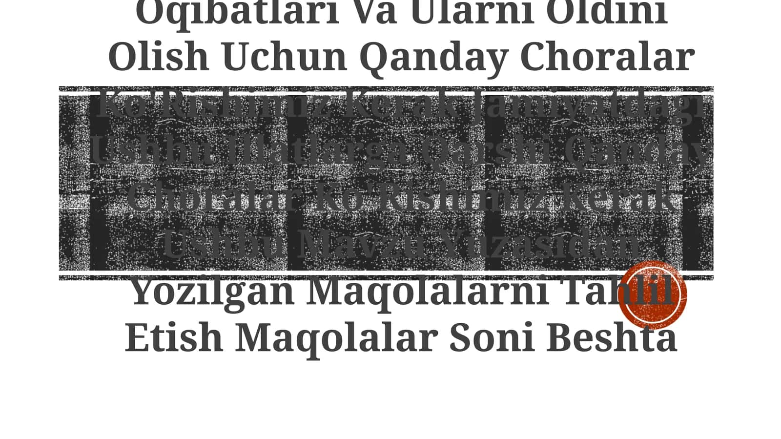 Zararli Odatlar Ularning Organizmda Keltirib Chiqaradigan Kasalliklari Oqibatlari