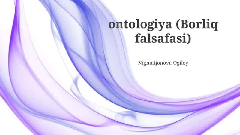 Ontologiya (Borliq falsafasi)