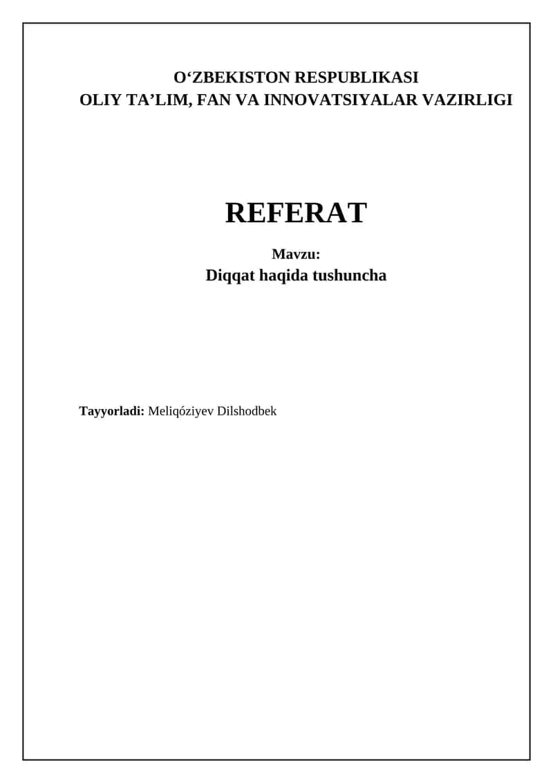 Diqqat: Ta'rif, Turlari va Neyrofiziologiyasi