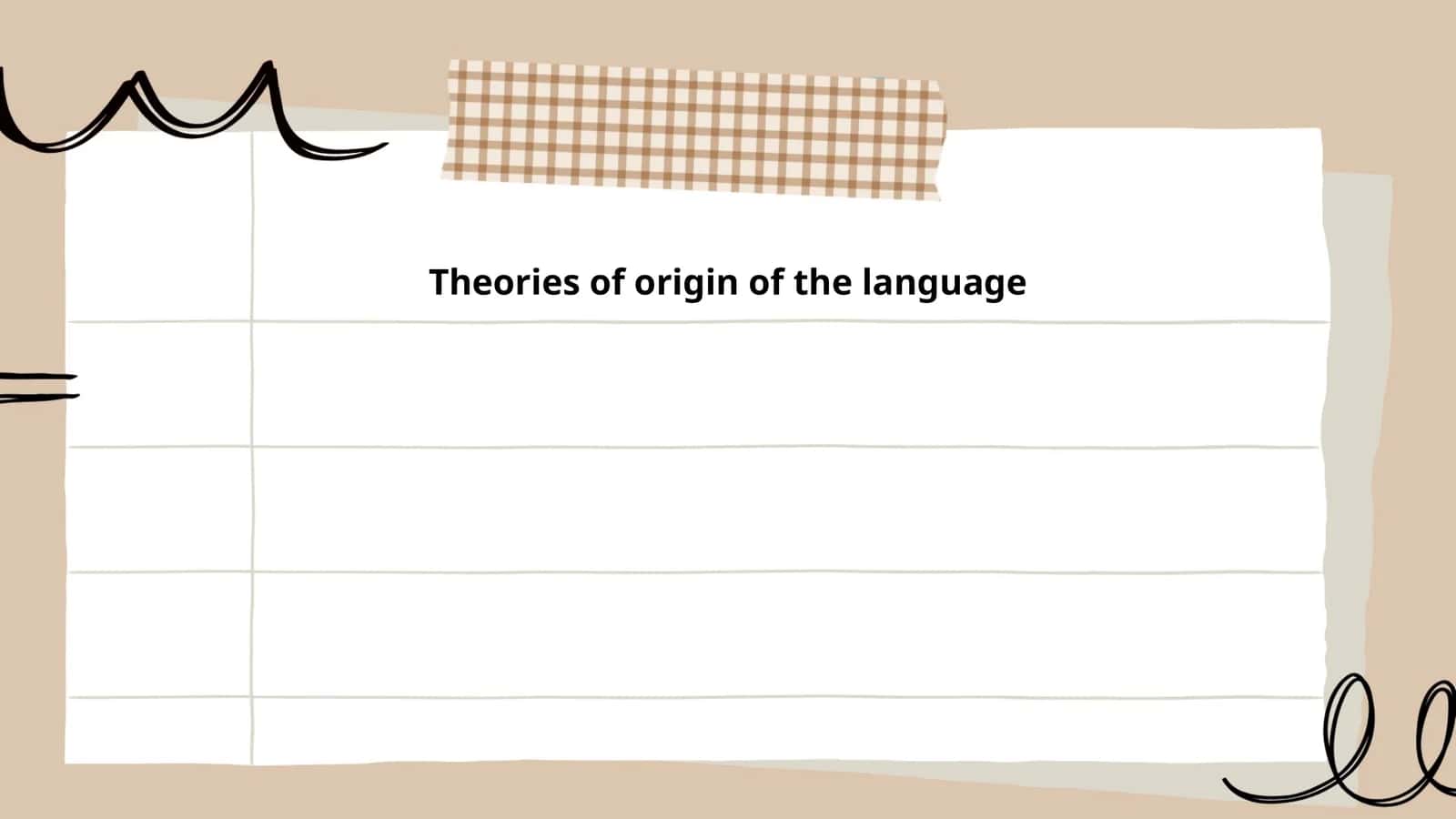 Theories of origin of the language