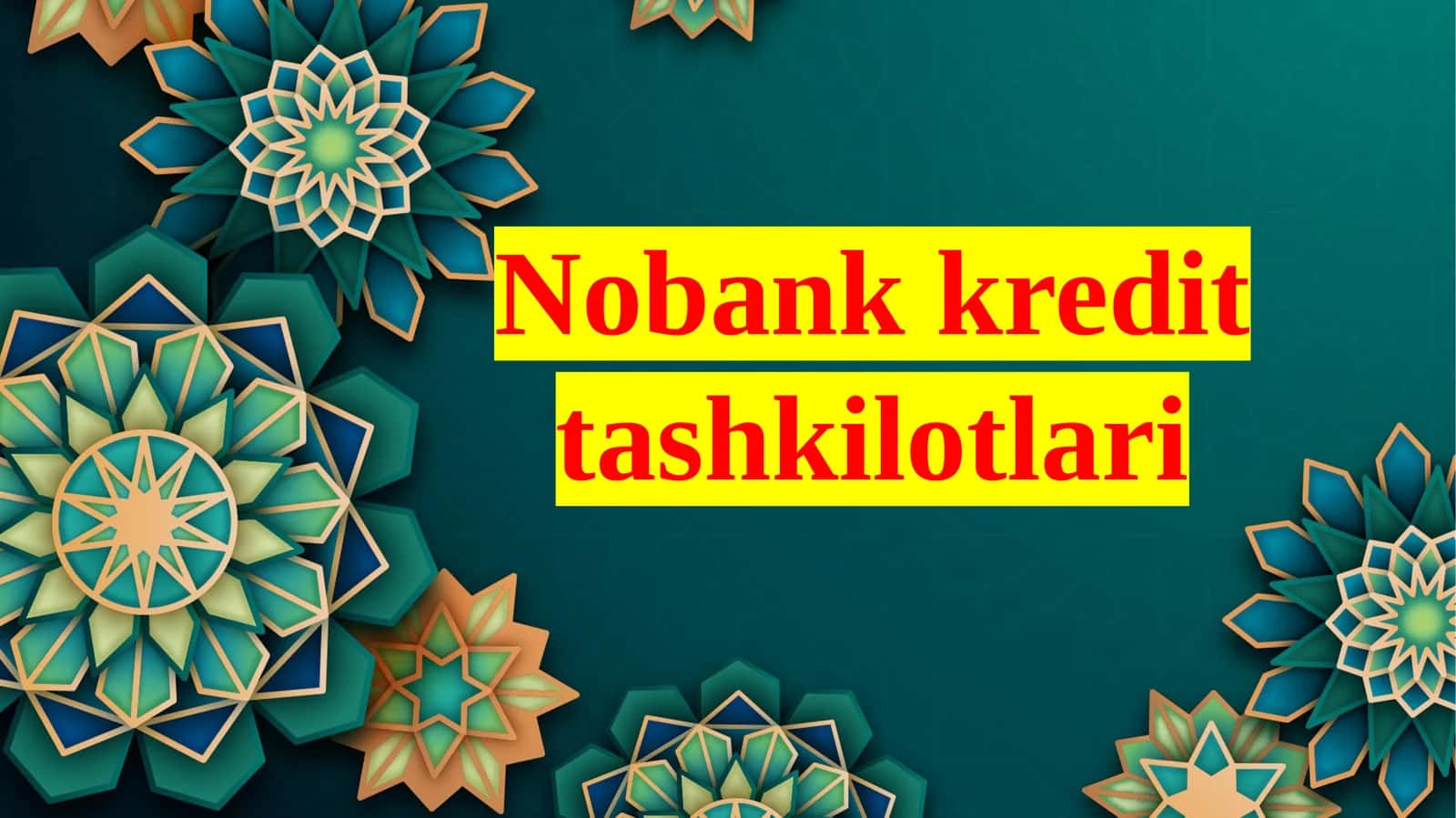 Nobank kredit tashkilotlari