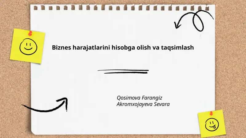 Biznes harajatlarini hisobga olish va taqsimlash