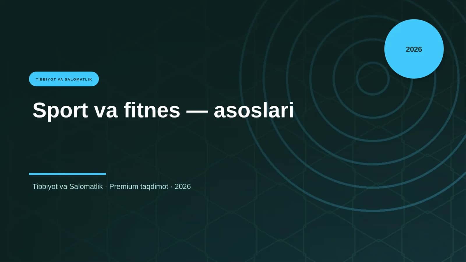 Sport va fitnes — asoslari